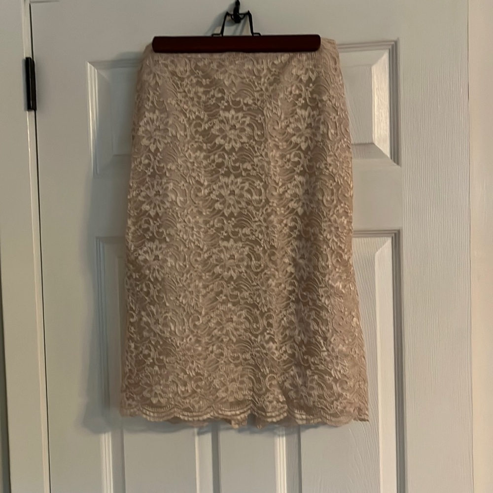 Women’s Light beige/tan lace pencil skirt from Banana Republic, size 2